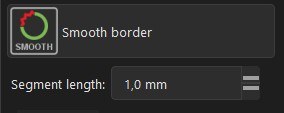 Les paramètres de Smooth border