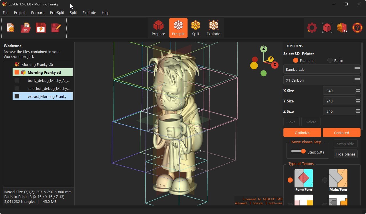 La nouvelle interface de Split3r b8