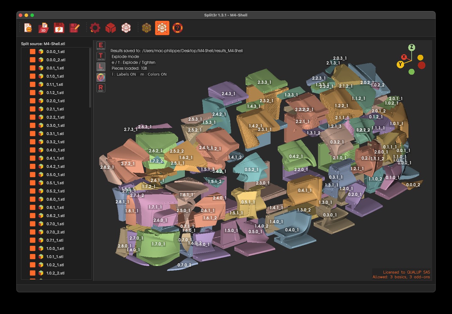 Split3r sur macOS · capture 5